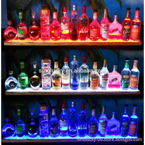 36" LED LIQUOR BOTTLE DISPLAY, SHOT ACRYIC SHELF-BRAND NEW